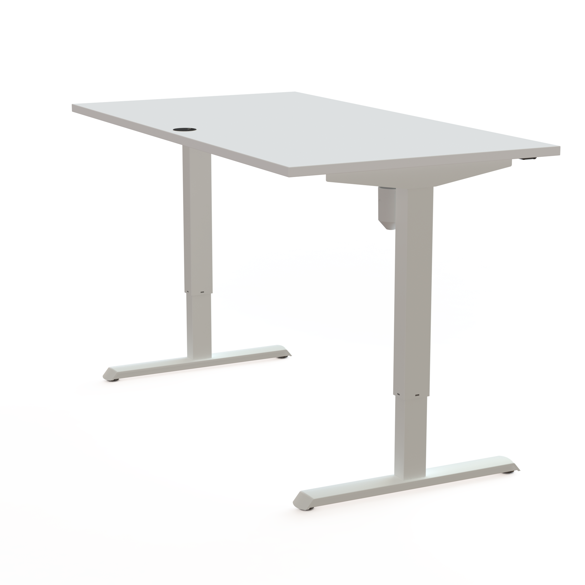 Electric Adjustable Desk | 150x80 cm | White with white frame